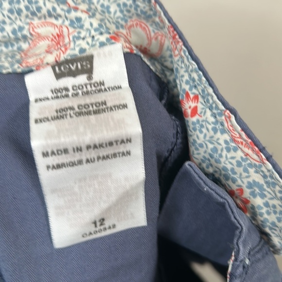 Levi's ND Utility Shorts 100% Cotton NWOT Navy Blue Size 12 - Picture 8 of 9